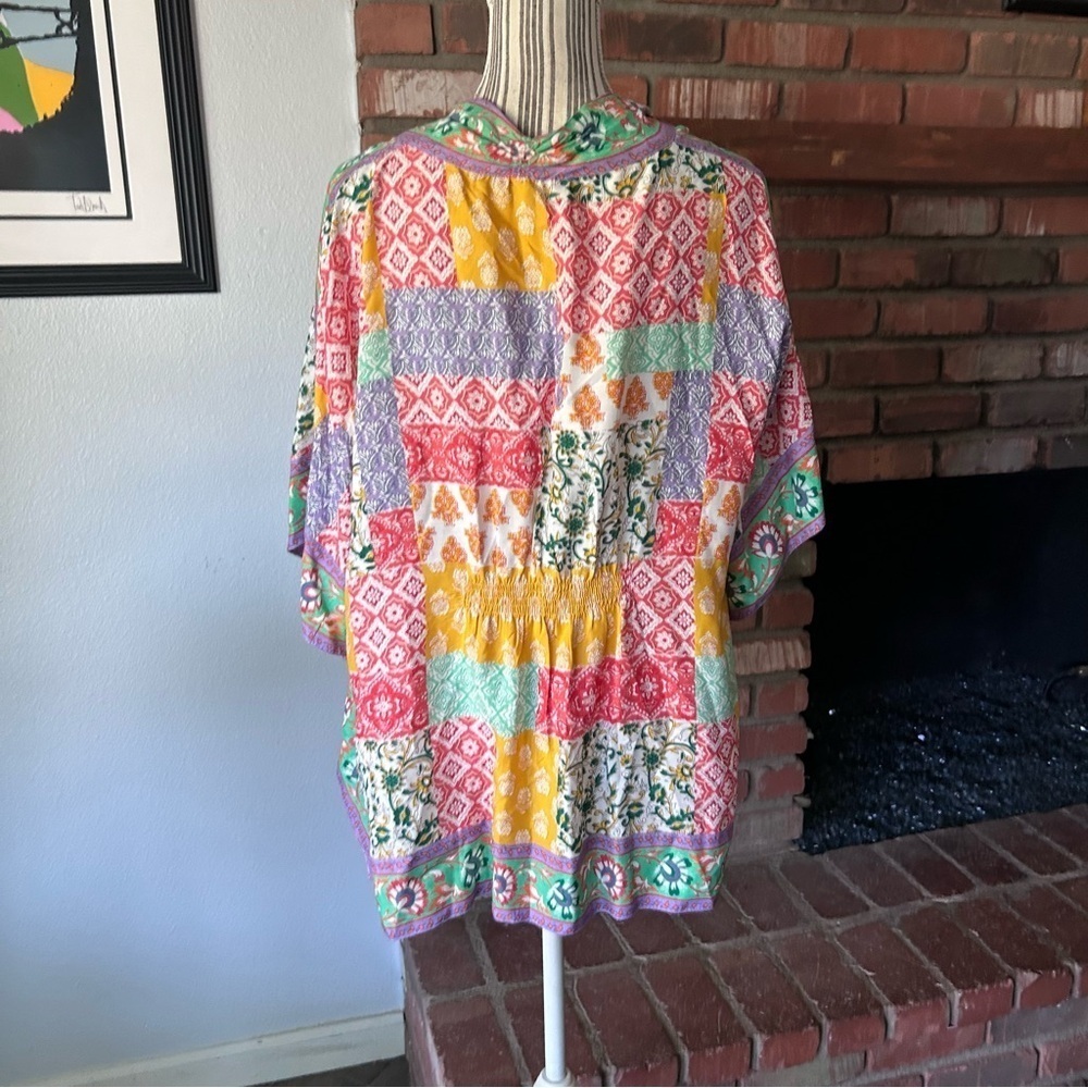 Tolani Raelyn Mixed Floral Print Kimono Top Sz S PETITE - Picture 7 of 8
